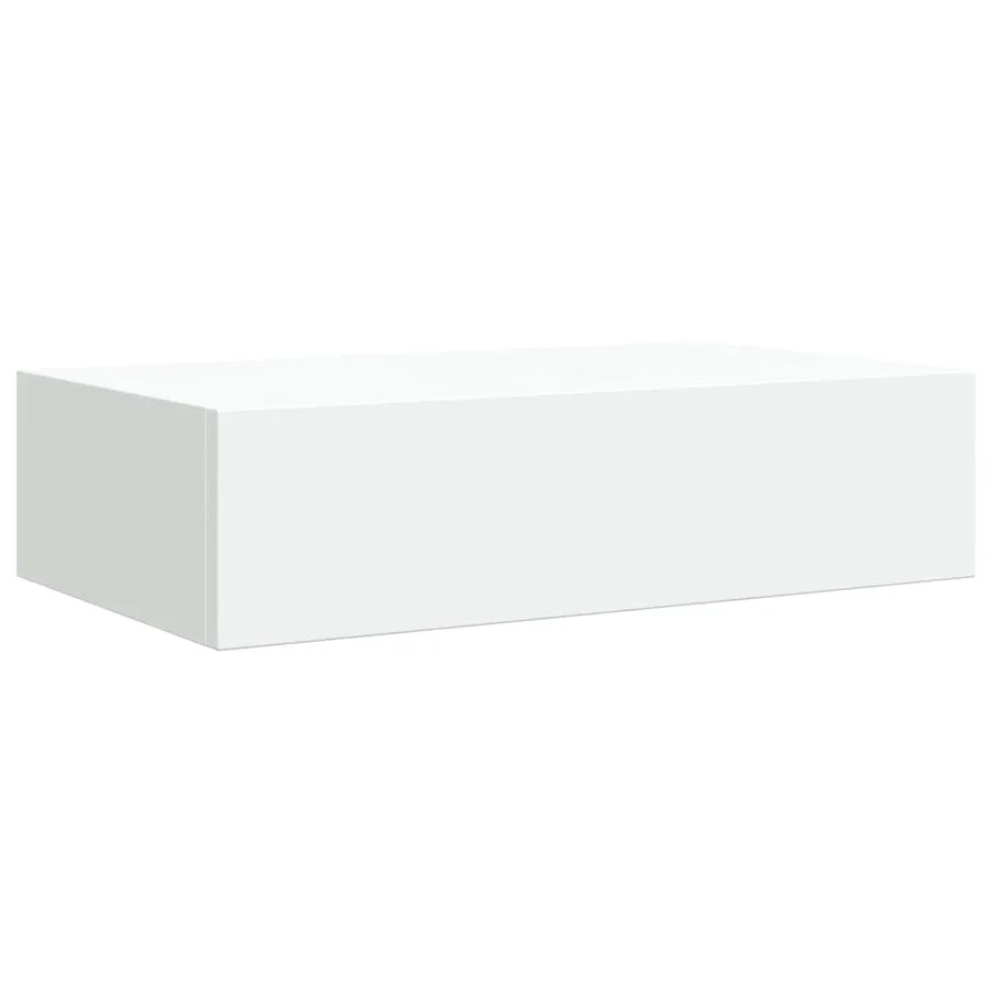 Étagère à tiroir murale Blanc 40x23,5x10 cm MDF - 5