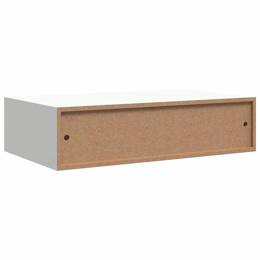 Étagère à tiroir murale Blanc 40x23,5x10 cm MDF - 8
