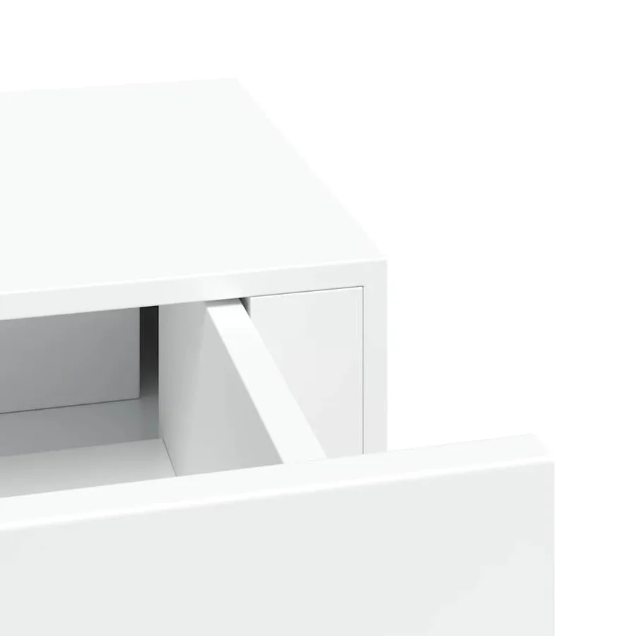 Étagère à tiroir murale Blanc 40x23,5x10 cm MDF - 9
