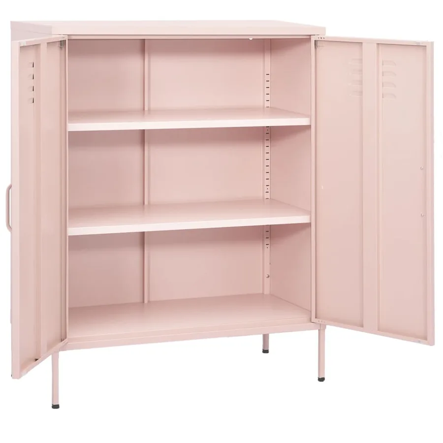 Armoire de rangement Rose 80x35x101,5 cm Acier - 2