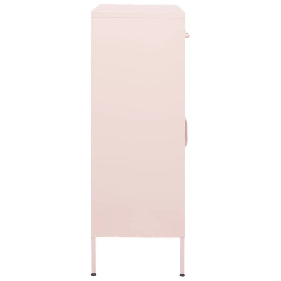Armoire de rangement Rose 80x35x101,5 cm Acier - 4