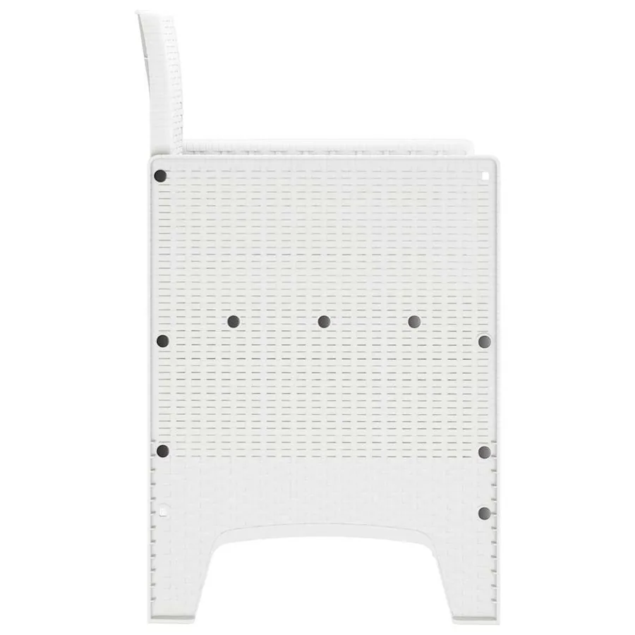 Chaise de jardin 2 pcs Blanc 53 x 49 x 85 cm Polypropylène - 7