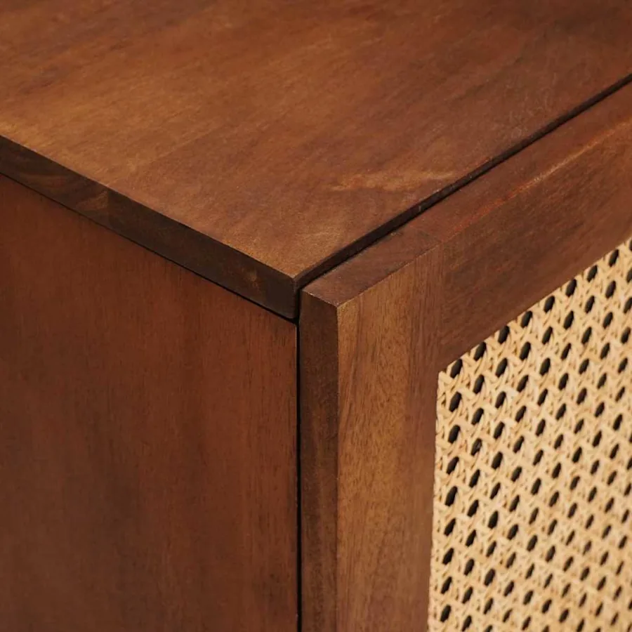 Meuble TV Marron 105 x 33,5 x 46 cm Bois de mangue massif - 6