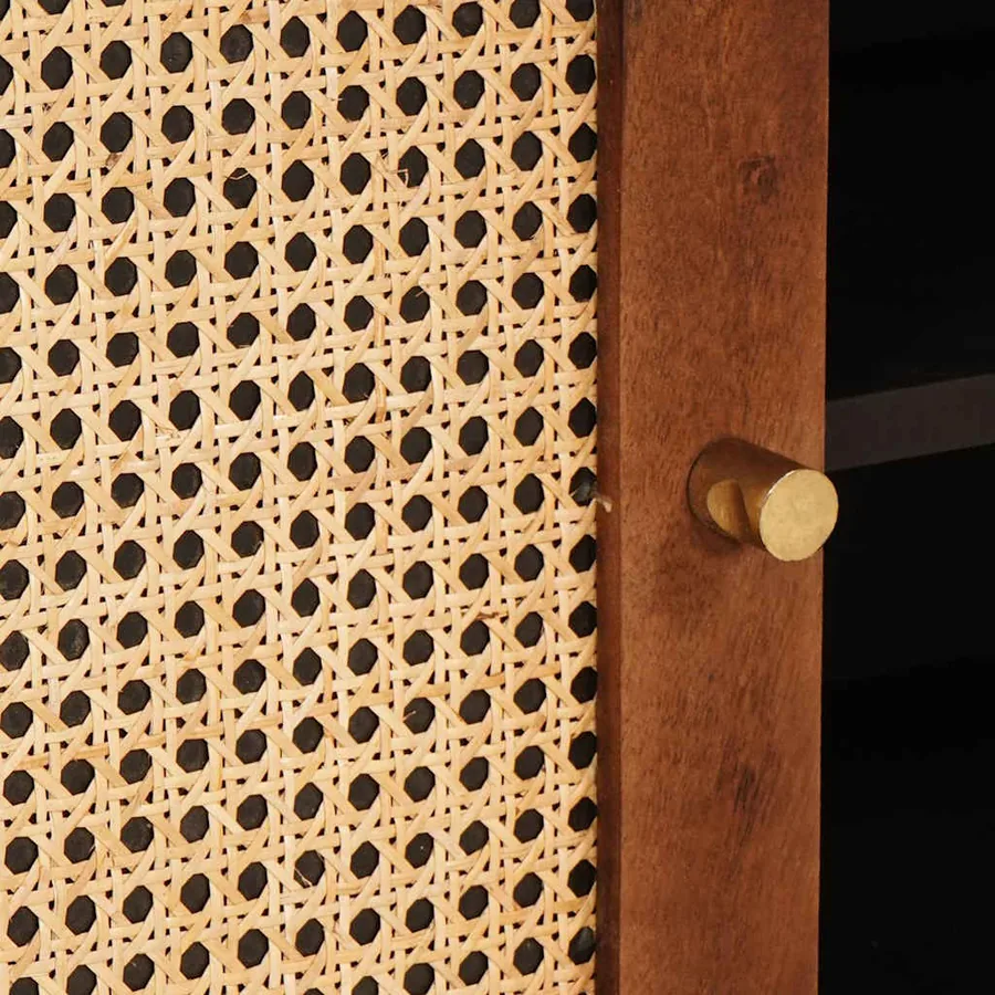 Meuble TV Marron 105 x 33,5 x 46 cm Bois de mangue massif - 7