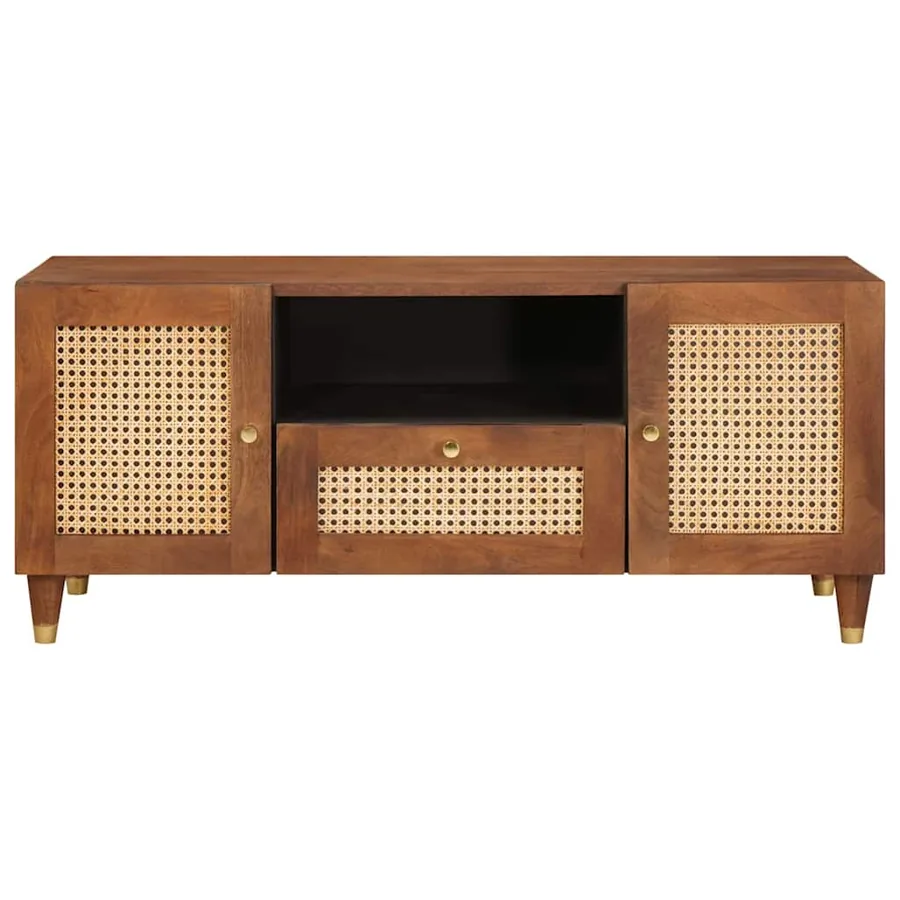 Meuble TV Marron 105 x 33,5 x 46 cm Bois de mangue massif - 3