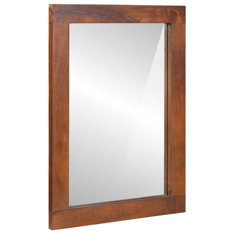 Miroir Rectangulaire Marron et Argent 50 x 2,5 x 70 cm