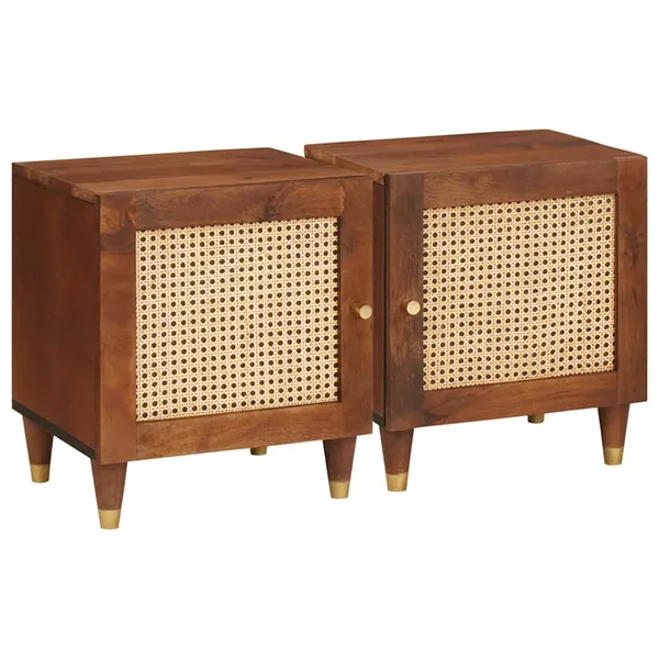Cabinet de chevet 2 pcs Marron 40 x 33,5 x 46 cm