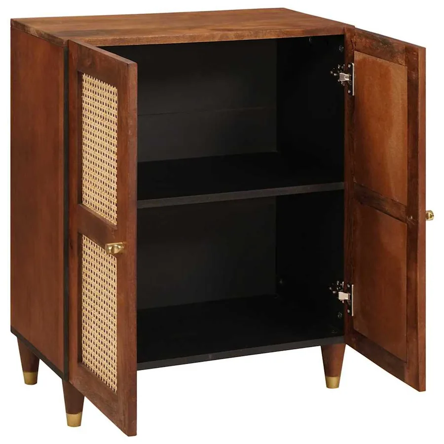 Buffet Marron 60 x 33 x 75 cm Bois de mangue massif - 2