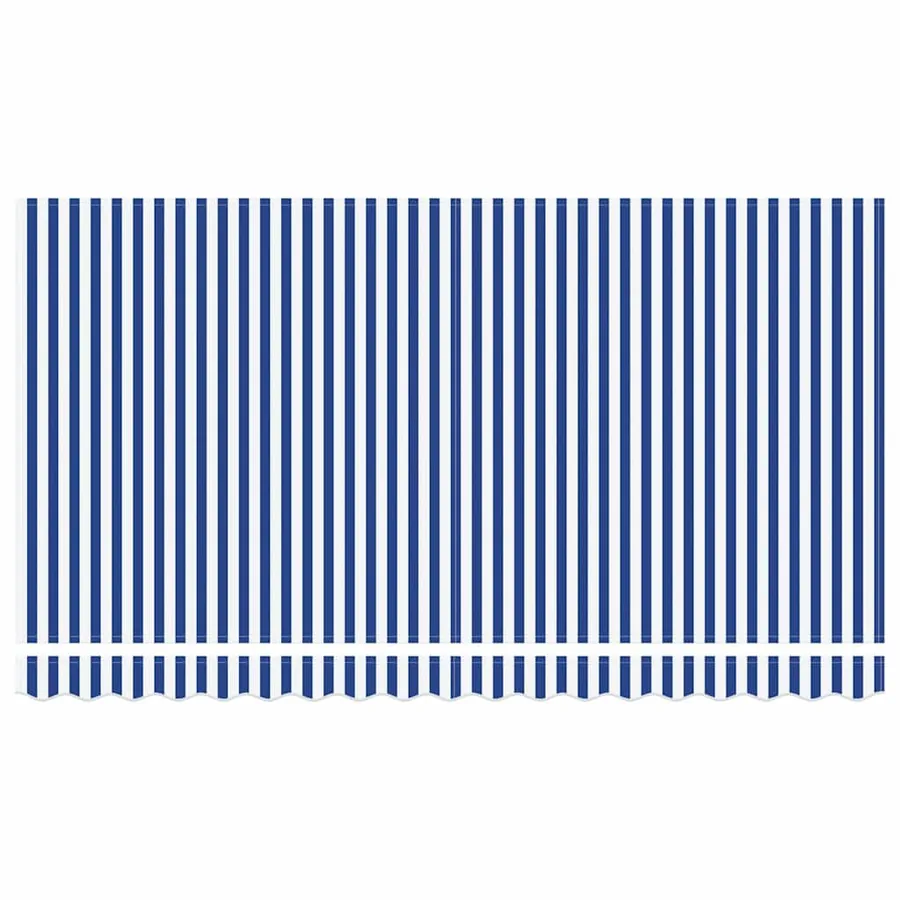 Toile de rechange pour auvent Bleu et Blanc 4 x 2 m Polyester - 5