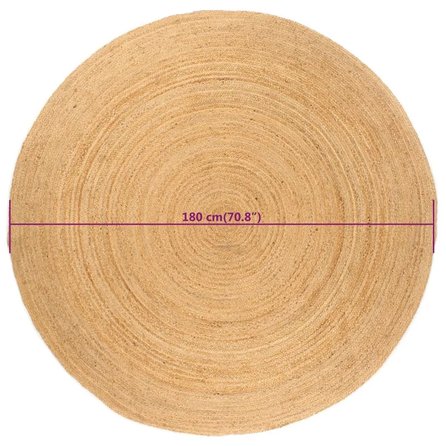 Tapis Jute tressé 180 cm Rond - 6