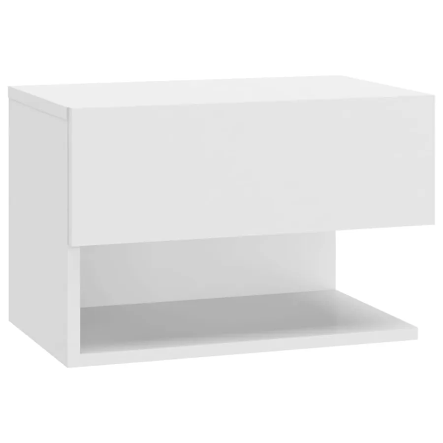 Tables de chevet murales 2 pcs Blanc - 4