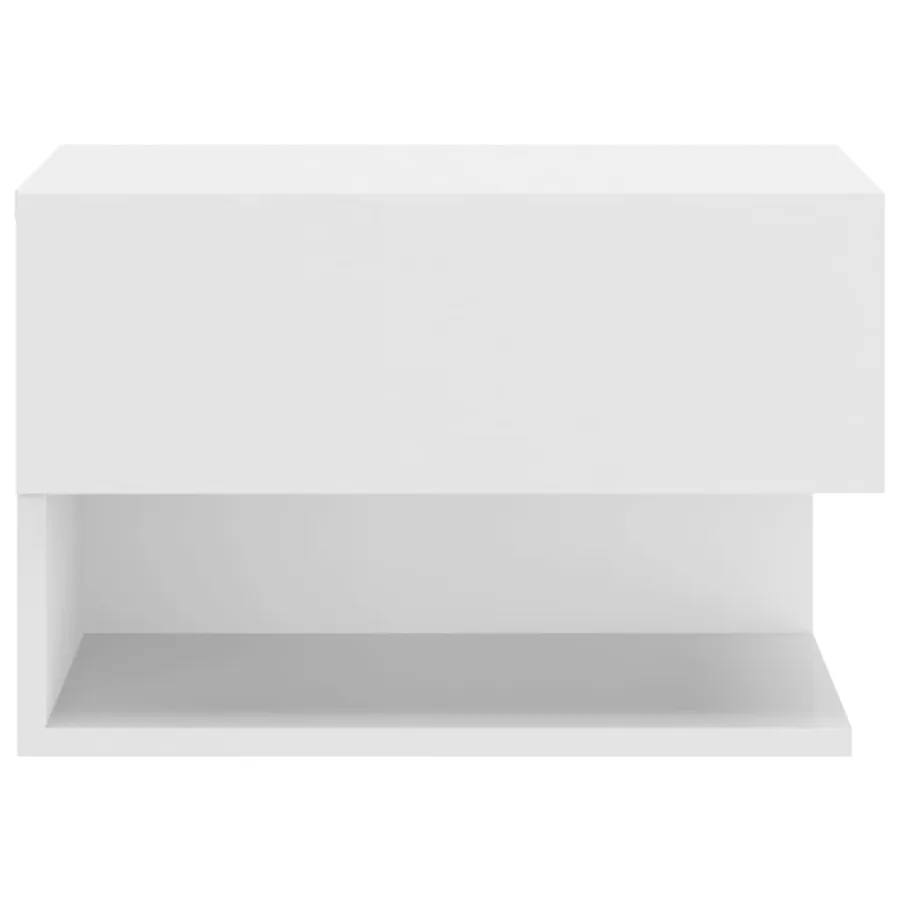 Tables de chevet murales 2 pcs Blanc - 5