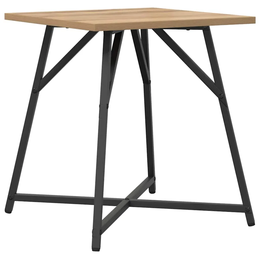 Ensemble de tables d'appoint 2 pc Chêne artisanal et noir - 6