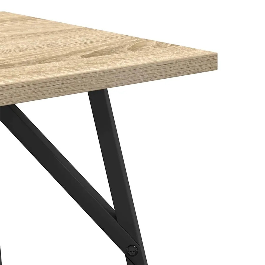 Ensemble de tables d'appoint 2 pcs Chêne Sonoma et noir - 7