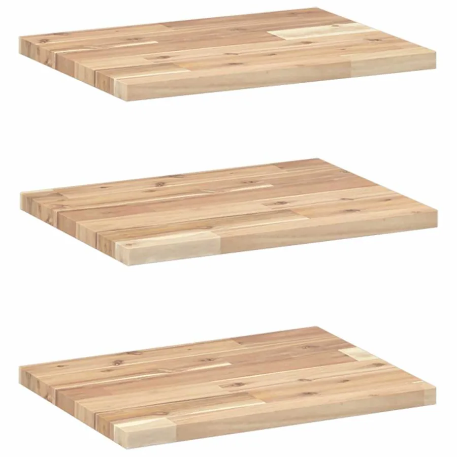 Étagères flottantes 3 pcs 40x30x2 cm acacia massif non traité - 2