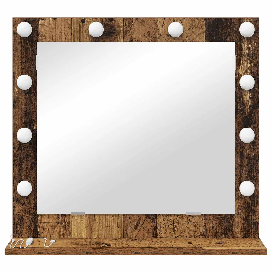 Miroir de vanité Rectangulaire Bois ancien 60 x 55 x 18 cm - 4