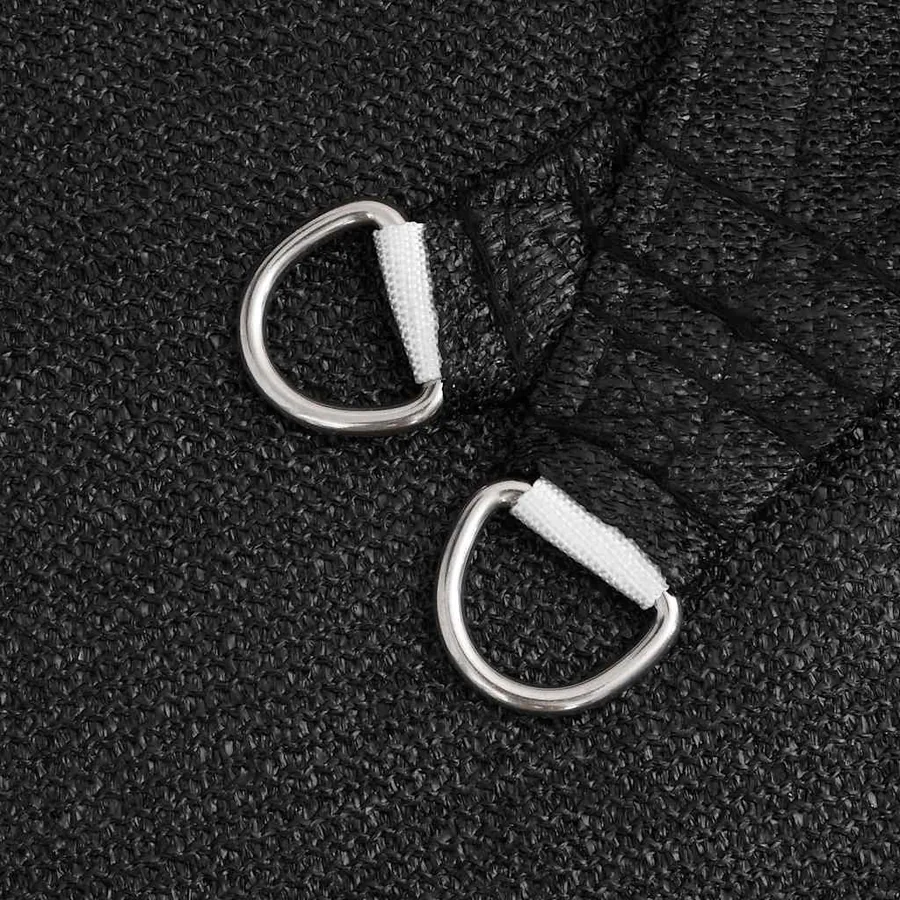 Voile d'ombrage 160 g/m² triangulaire noir 3x4x4 m PEHD - 5