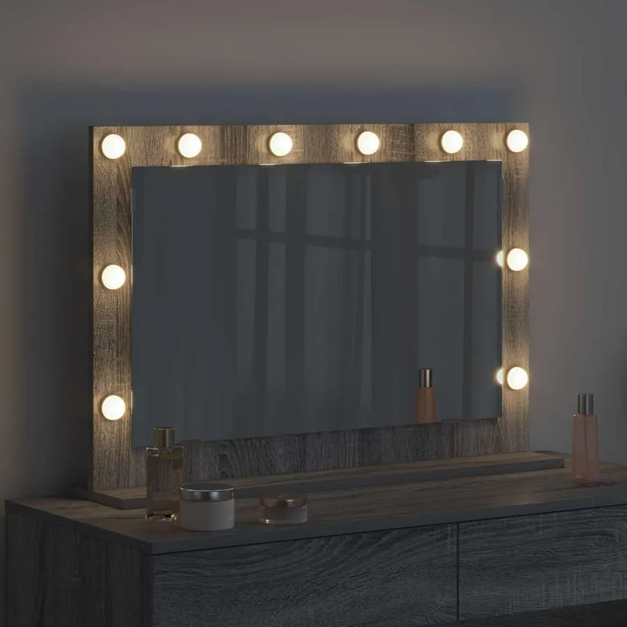 Miroir de vanité Rectangulaire Gris Sonoma 80 x 55 x 18 cm - 3