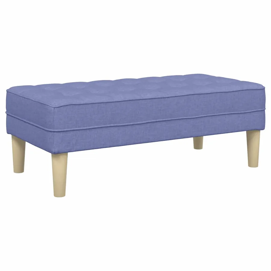 banc avec coussin Bleu denim 113 x 57 x 39 cm tissu - 2