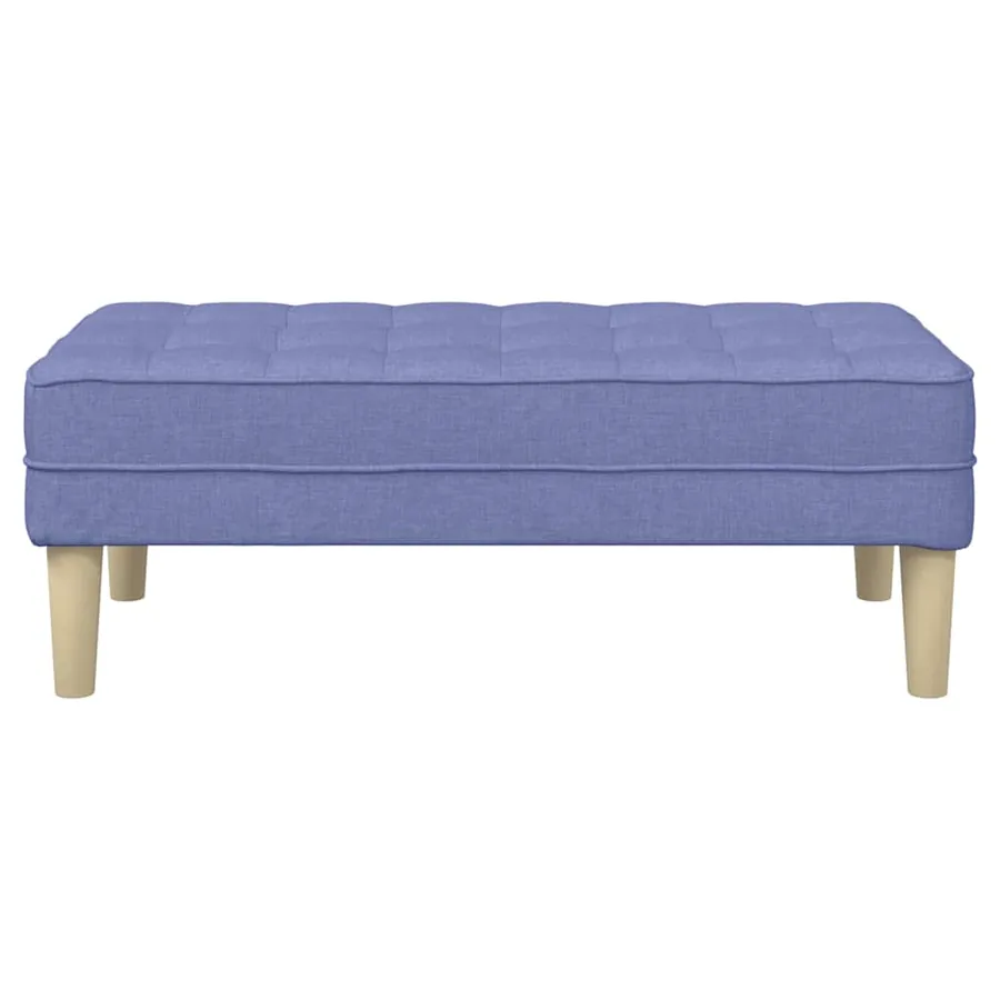 banc avec coussin Bleu denim 113 x 57 x 39 cm tissu - 4