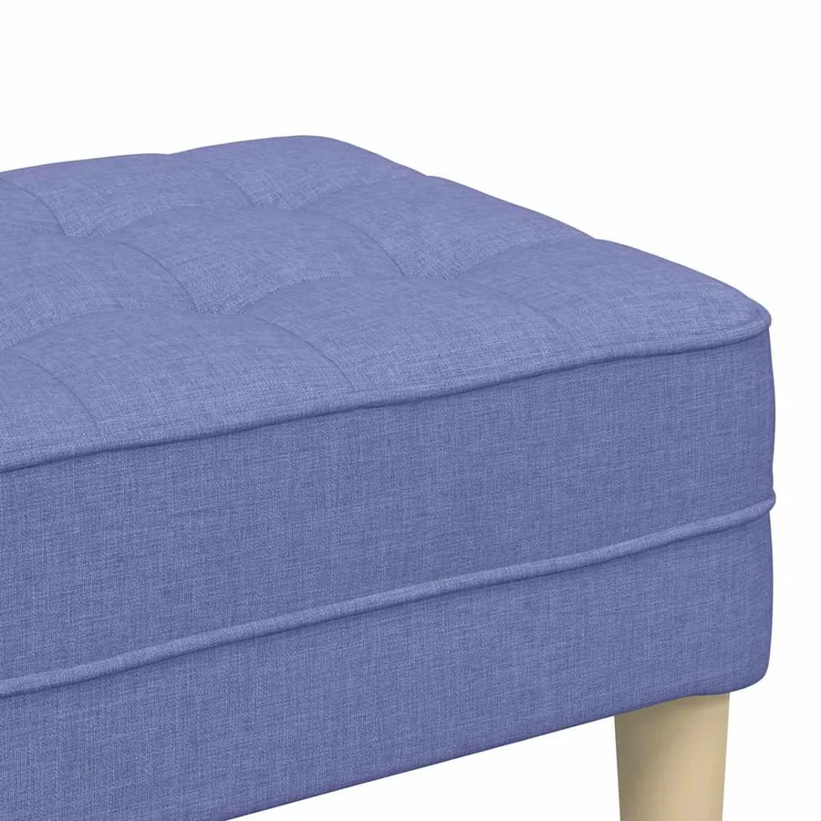 banc avec coussin Bleu denim 113 x 57 x 39 cm tissu - 7
