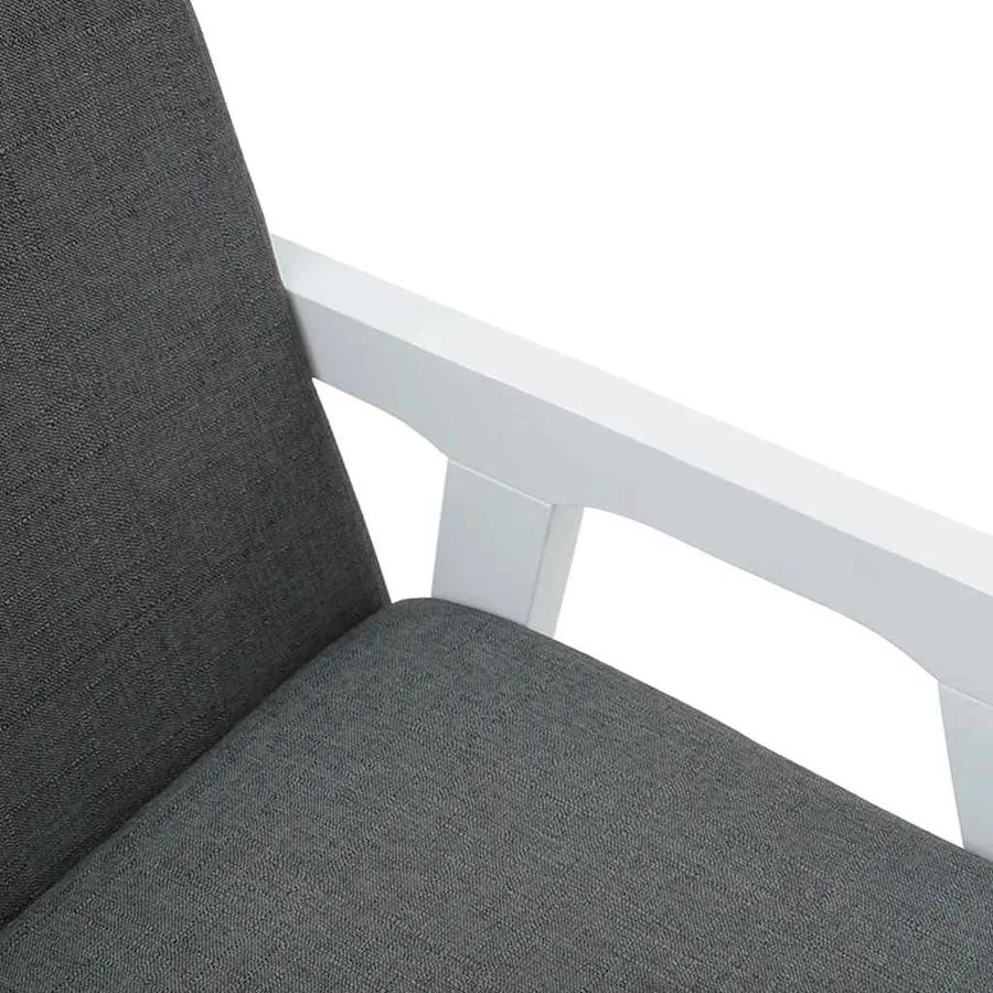 Chaises de salle à manger avec coussins (2 pcs) bois massif blanc caoutchouc - 8
