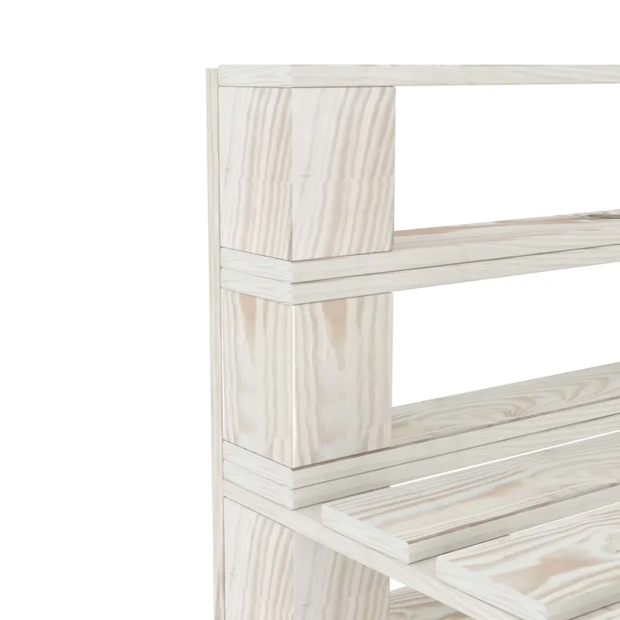 Canapé de milieu palette de jardin bois blanc - 4