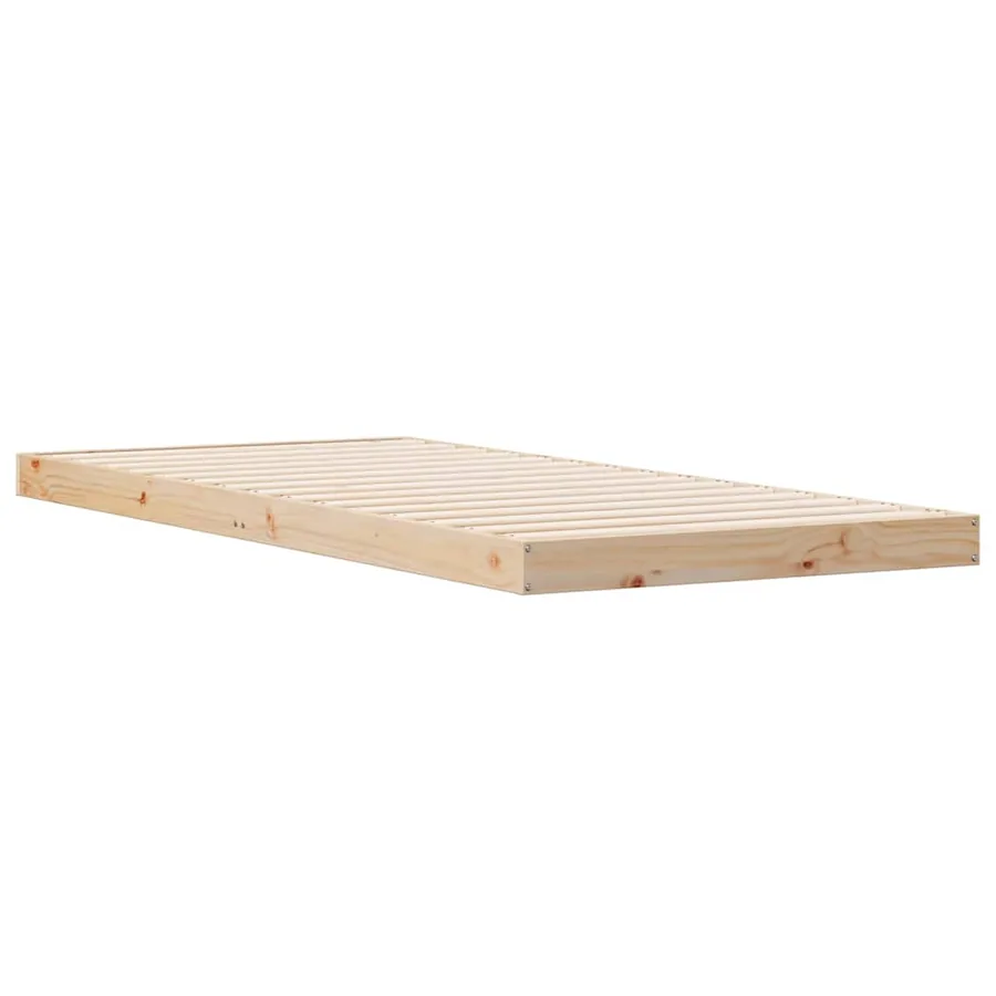 Cadre de lit surélevé Naturel 80 x 220 cm Pin massif - 4
