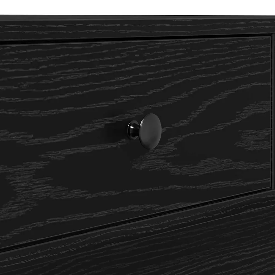 Table basse Chêne noir 90 x 90 x 28 cm Bois d'ingénierie - 8