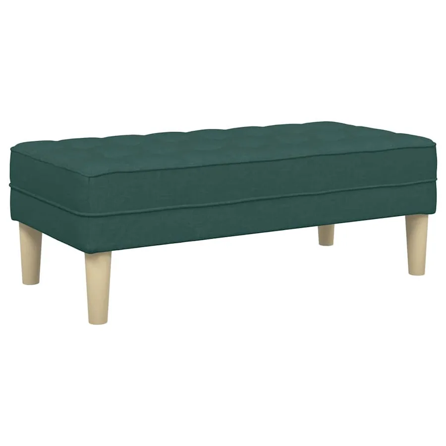 banc avec coussin Vert foncé 113 x 57 x 39 cm tissu - 2