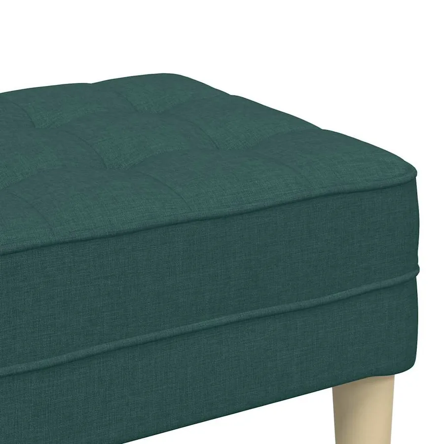 banc avec coussin Vert foncé 113 x 57 x 39 cm tissu - 7