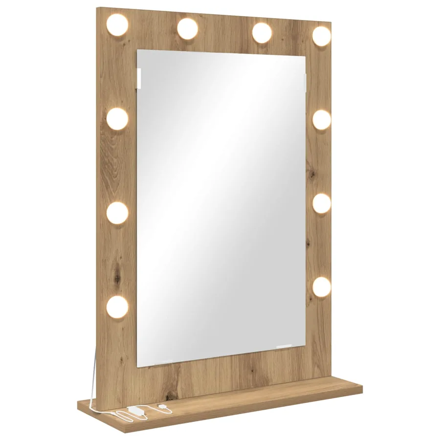 Miroir de vanité Chêne artisanal 70 x 50 x 18 cm Rectangulaire - 2