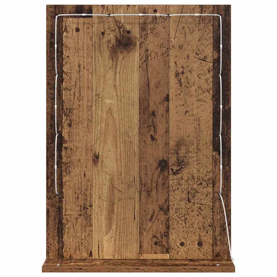Miroir de vanité Rectangulaire Chêne fumé 70 x 50 x 18 cm - 6