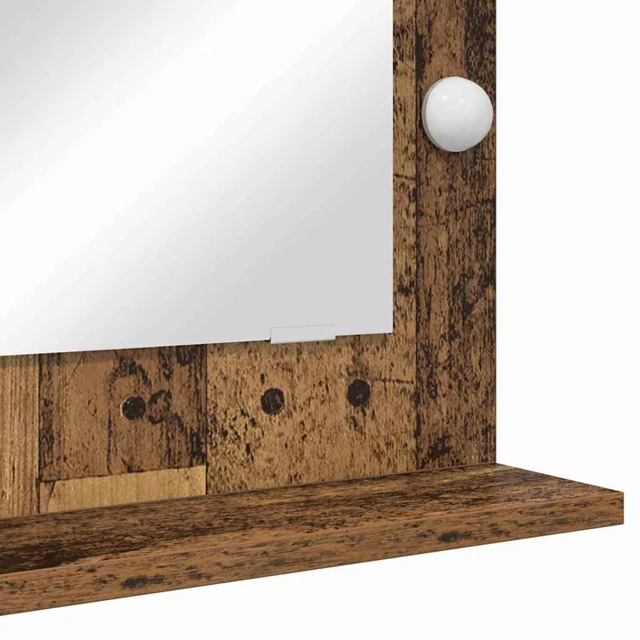 Miroir de vanité Rectangulaire Chêne fumé 70 x 50 x 18 cm - 7