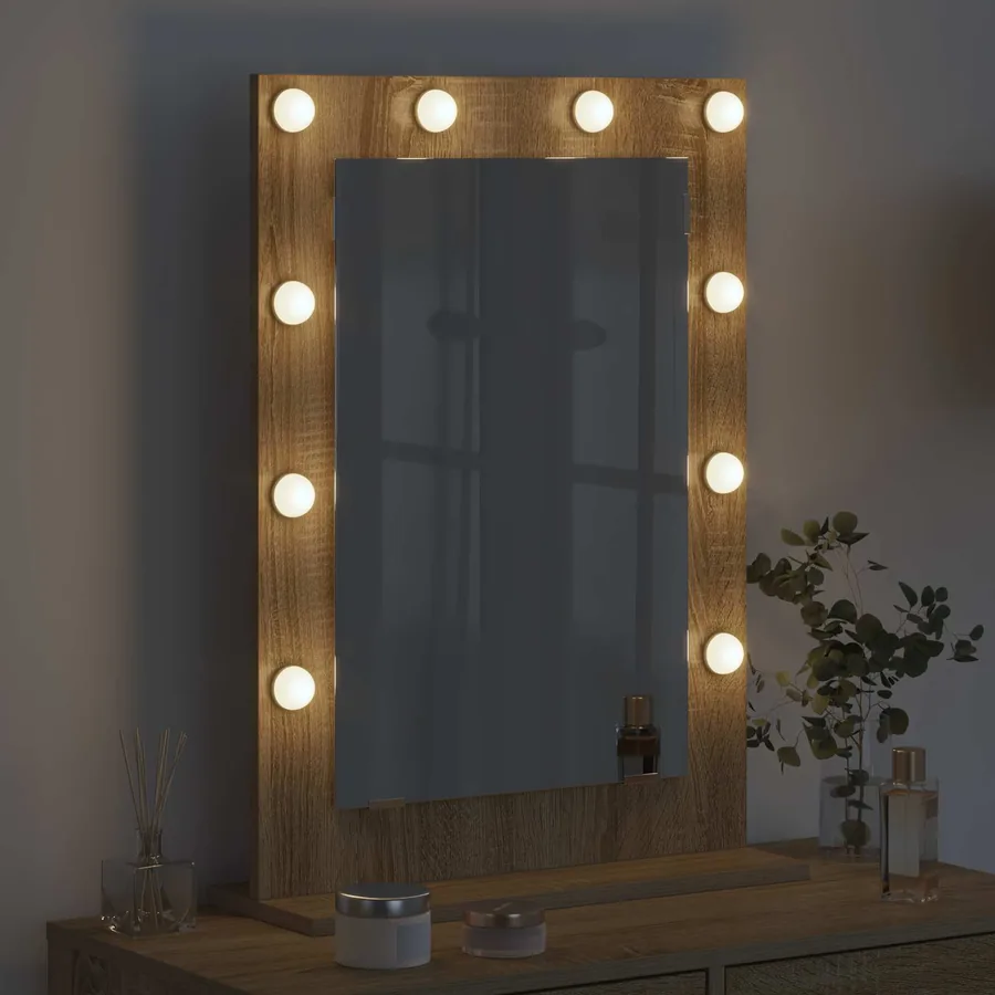 Miroir de vanité Rectangulaire Chêne Sonoma 70 x 50 x 18 cm - 3