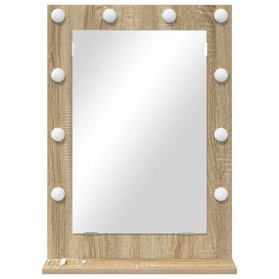 Miroir de vanité Rectangulaire Chêne Sonoma 70 x 50 x 18 cm - 4