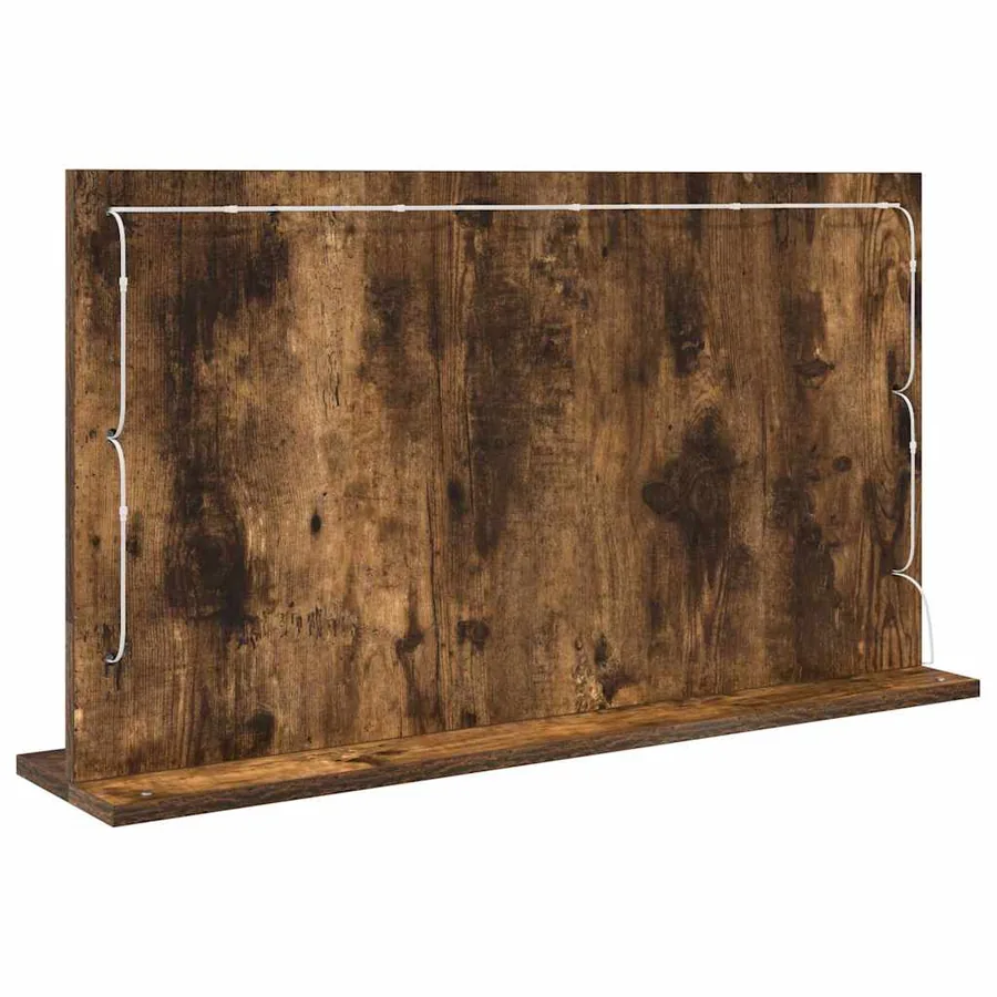 Miroir de vanité Rectangulaire Chêne fumé 80 x 45 x 18 cm - 6