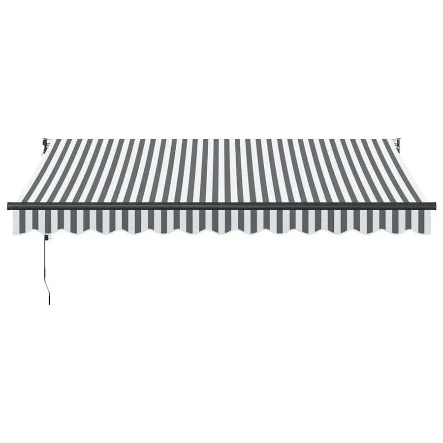 Auvent rétractable anthracite et blanc 3,5x2,5m tissu/aluminium - 3