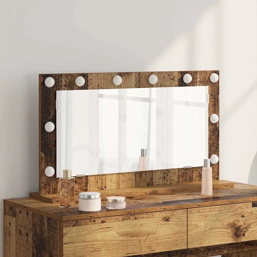 Miroir de vanité Rectangulaire Bois ancien 80 x 45 x 18 cm