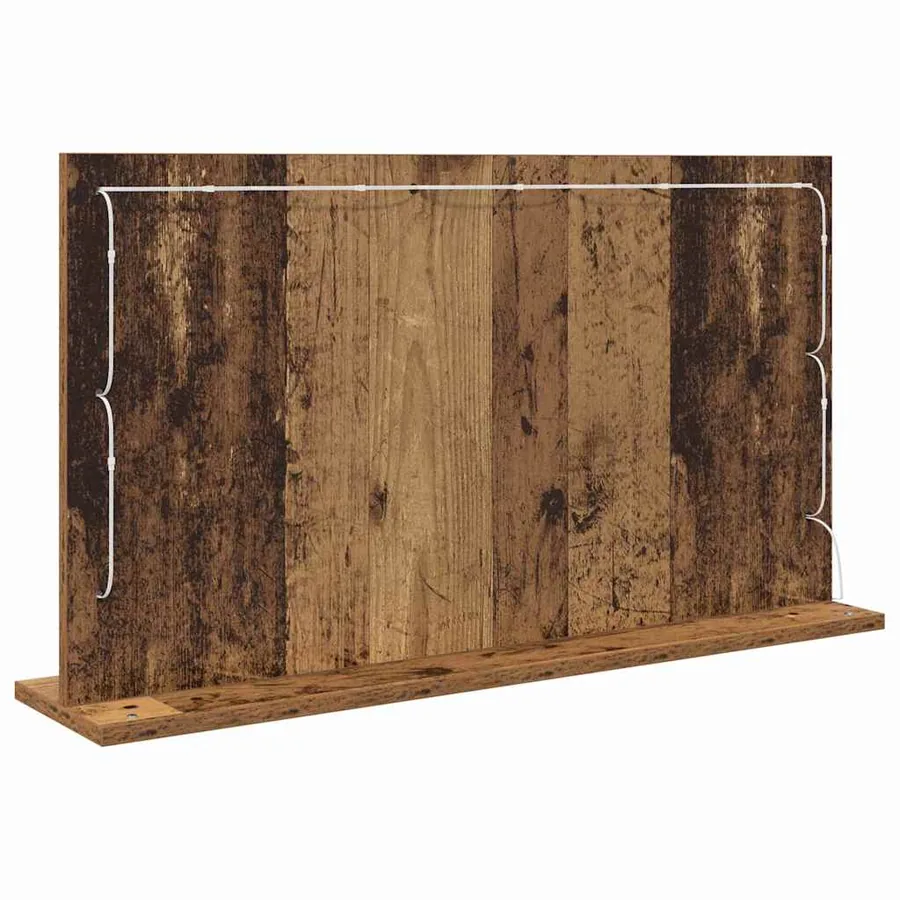 Miroir de vanité Rectangulaire Bois ancien 80 x 45 x 18 cm - 6