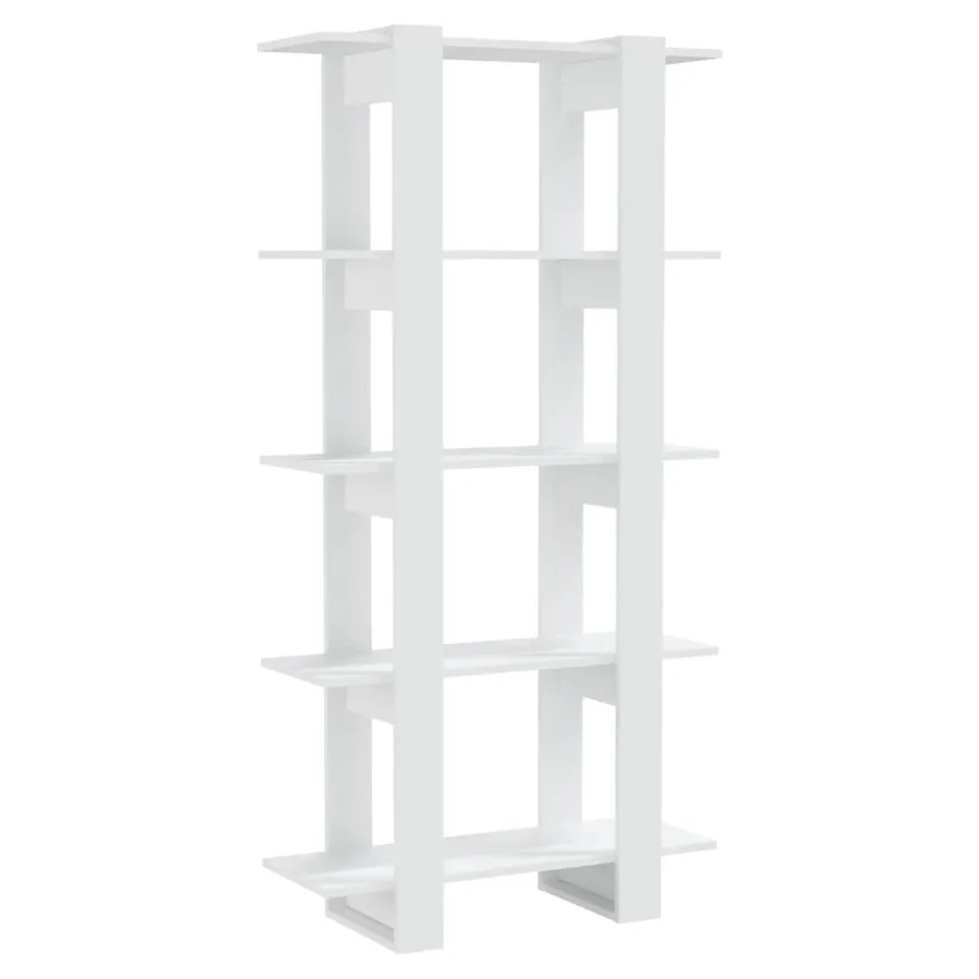 Bibliothèque/séparateur de pièce blanc bois d'ingénierie - 2