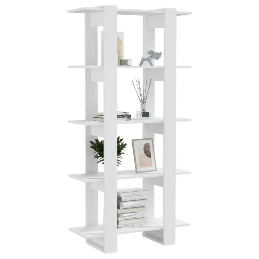 Bibliothèque/séparateur de pièce blanc bois d'ingénierie - 4