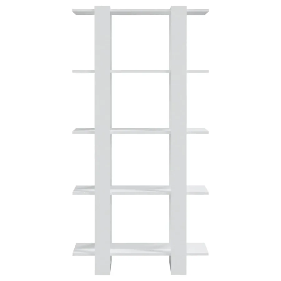 Bibliothèque/séparateur de pièce blanc bois d'ingénierie - 5