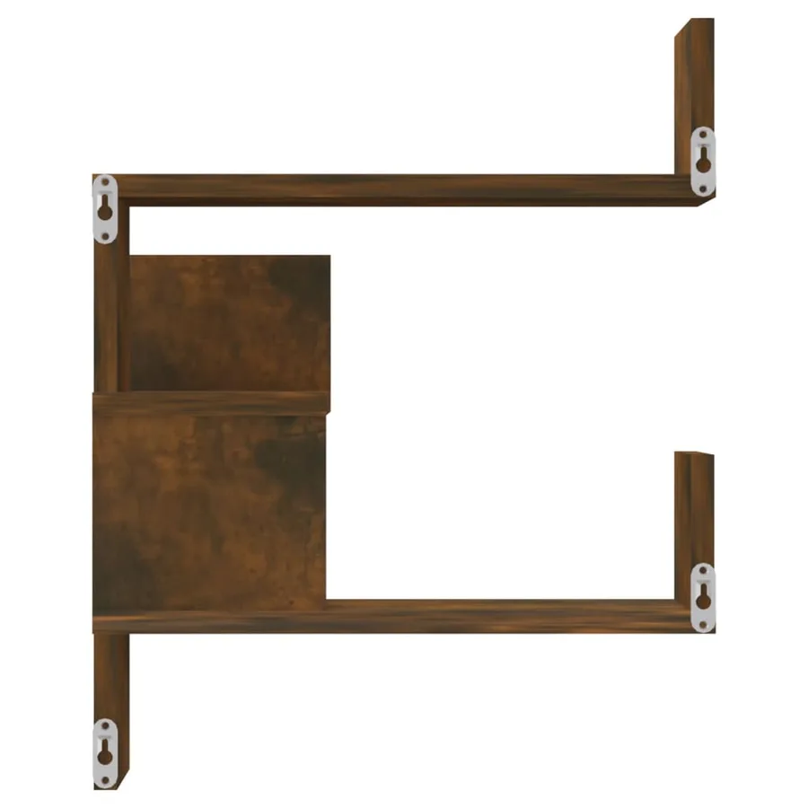 Étagères d'angle murales 2 pcs Chêne fumé 40x40x50 cm Bois - 5