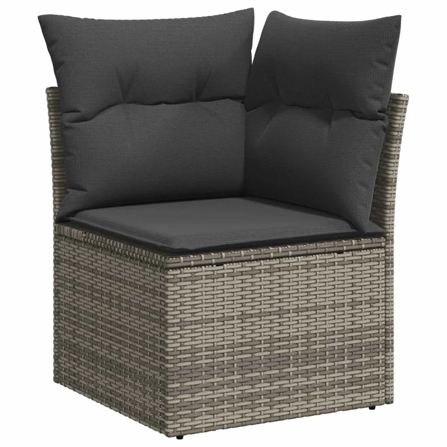 Ensemble de canapé de jardin avec coussin 12 pcs Gris - 7