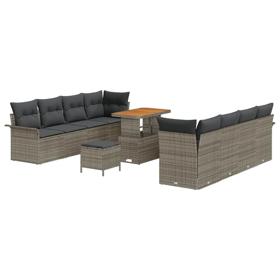 Ensemble de canapé de jardin avec coussin Gris 90 x 55 x 71 cm - 2