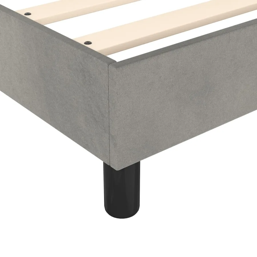 Sommier à lattes de lit et matelas Gris clair 160x200cm Velours - 7