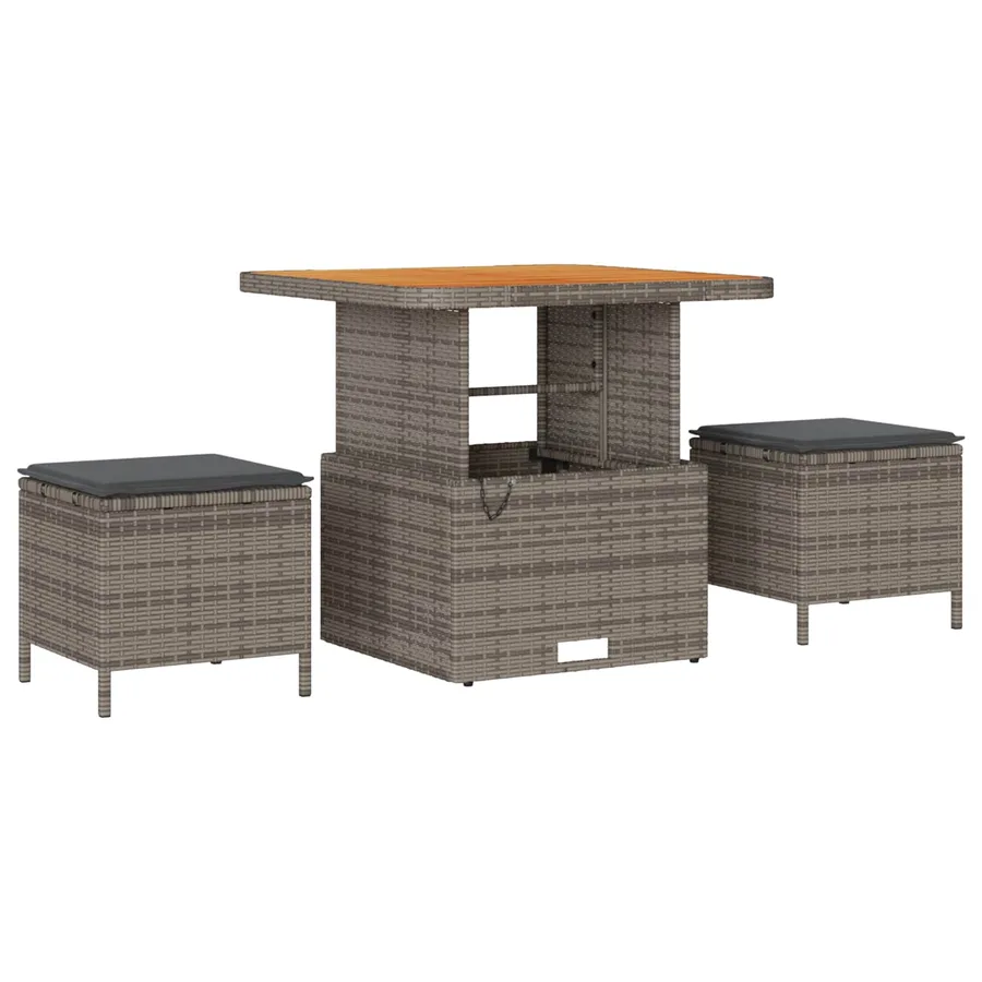 Ensemble de canapé de jardin avec coussin 13 pcs Gris - 4