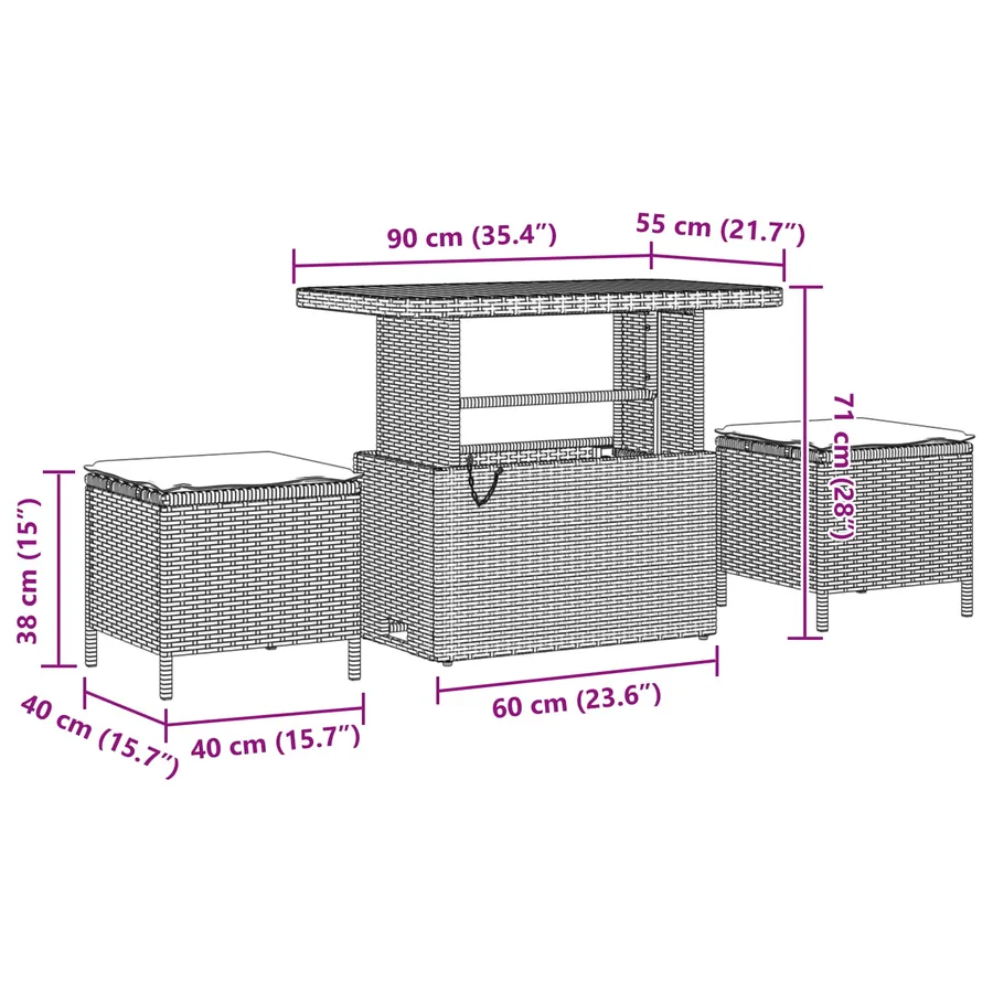 Ensemble de canapé de jardin avec coussin 10 pcs Gris - 12