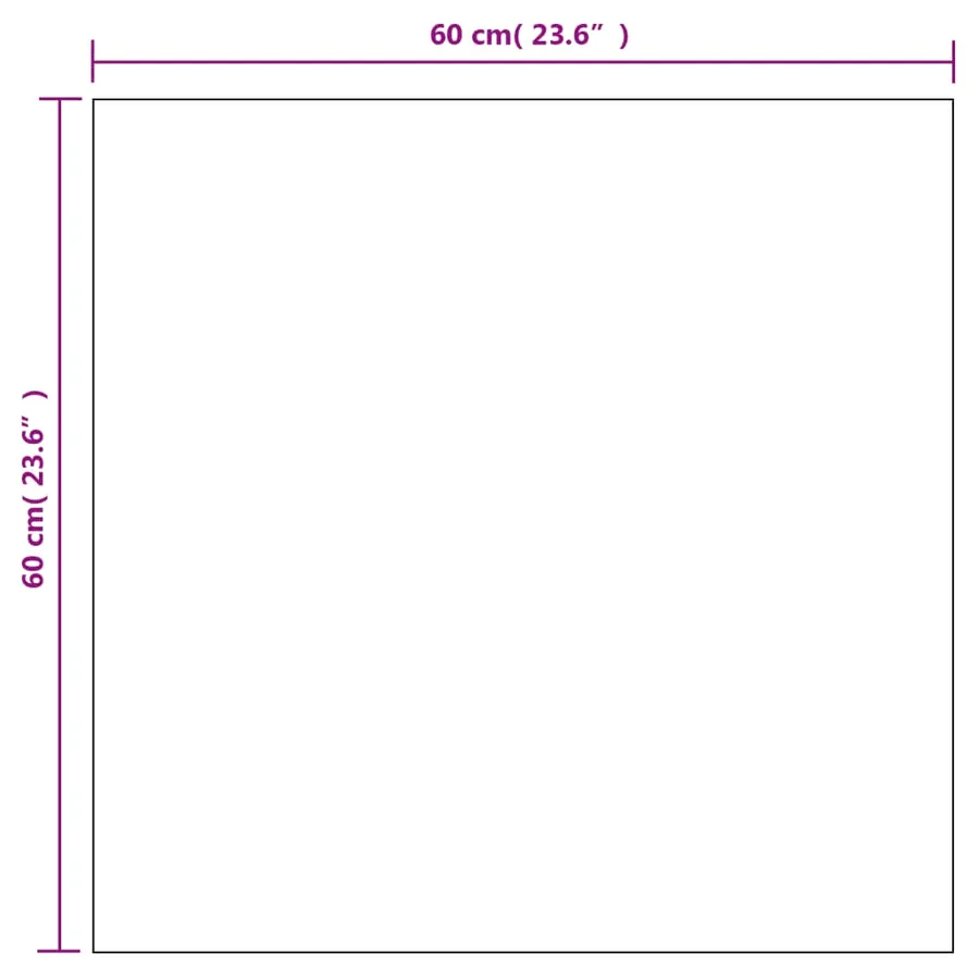 Miroirs muraux 2 pcs 60x60 cm Carré Verre - 6